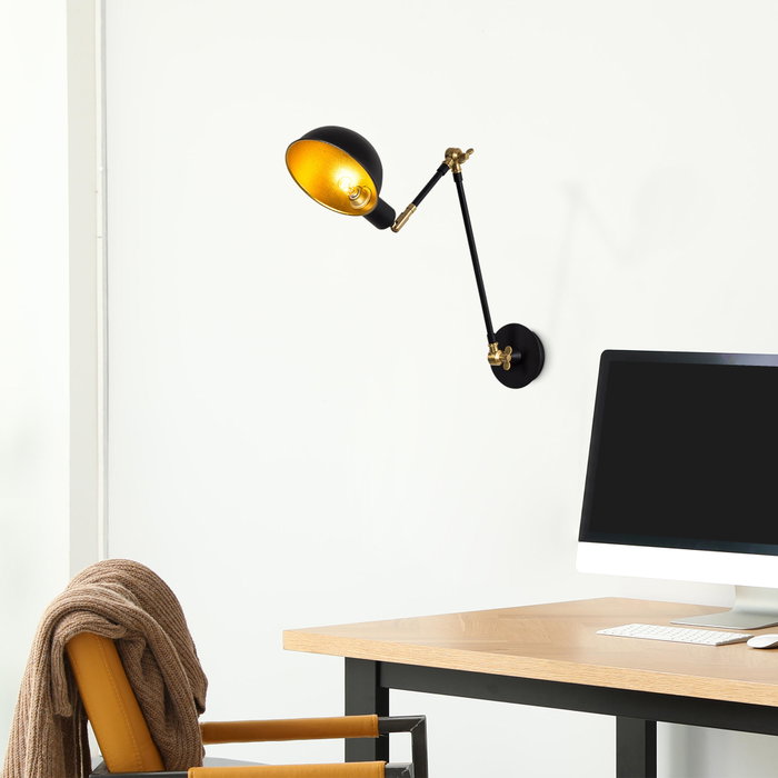 Opviq Sivani - MR-658 Lámpara de pared Negro y dorado Opviq Sivani - MR-658 Lámpara de pared Negro y dorado
